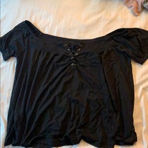 black across the shoulder top!